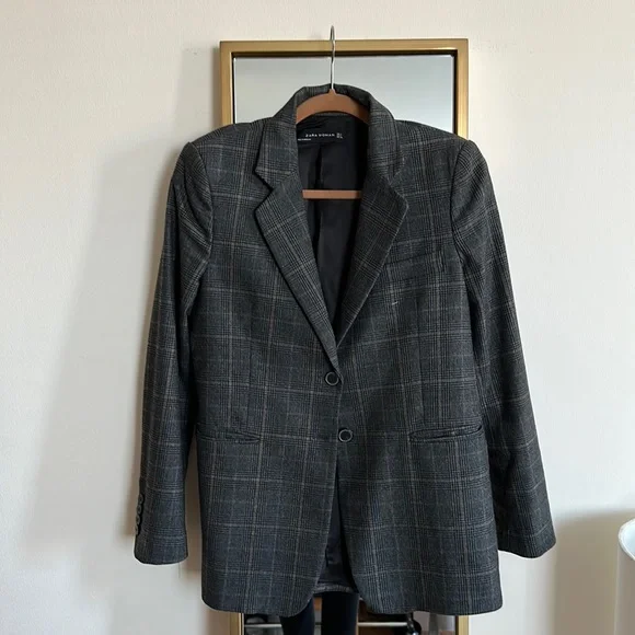 Zara Plaid Blazer - Picture 4 of 6